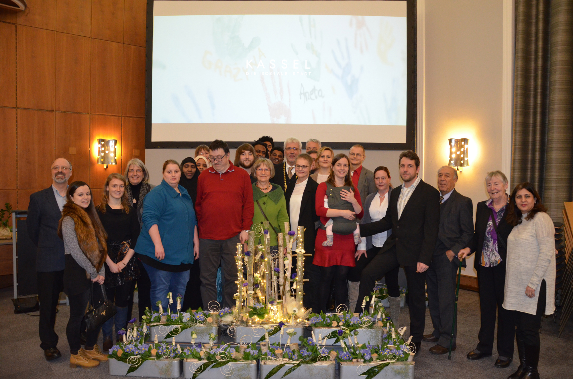 16.1.17, Naujahrsempfang der Stadt Kassel, Gruppenfoto zum Film über Kassel