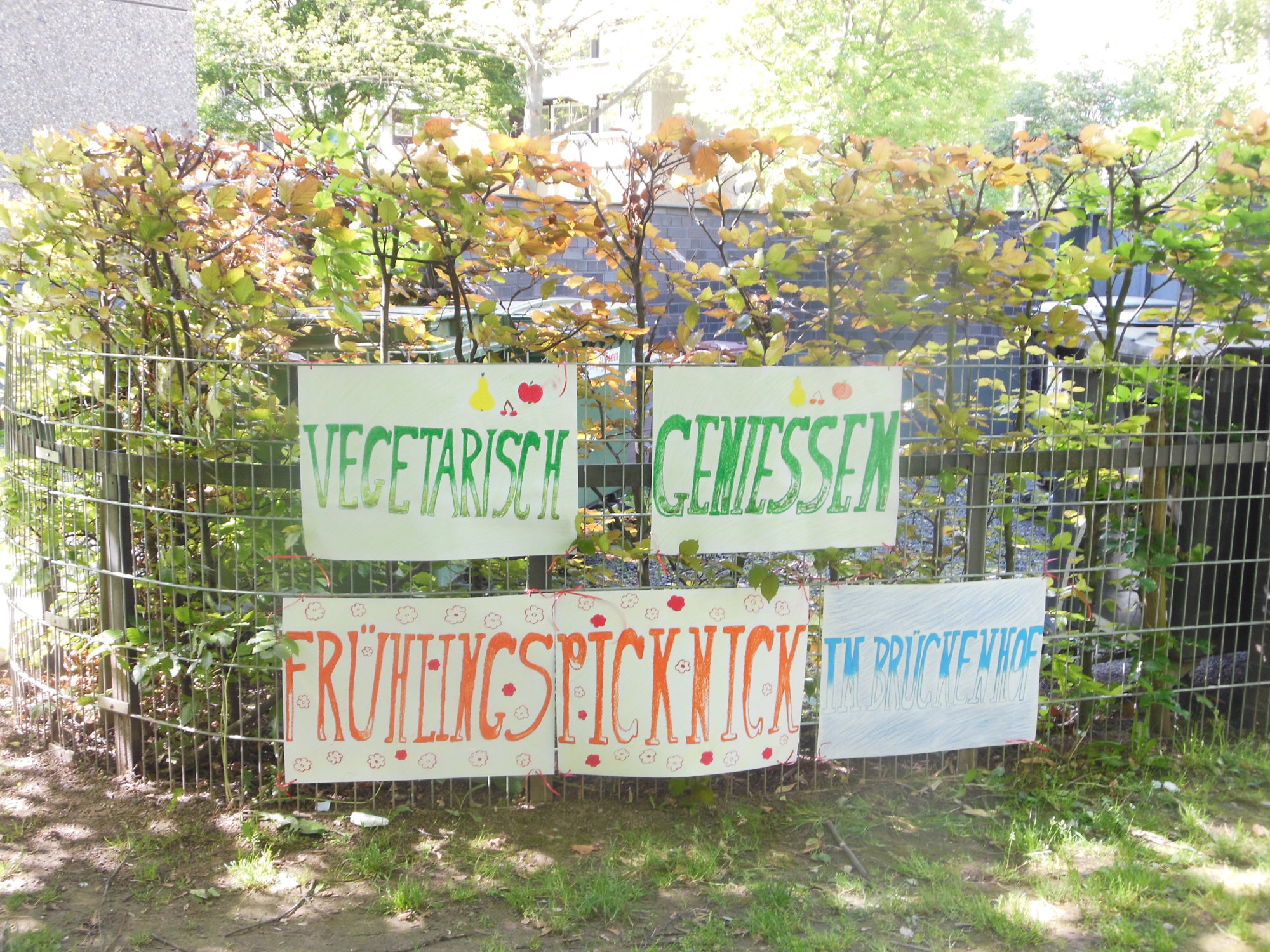 21. Mai, 1. Vegetarisches Picknick im Brückenhof