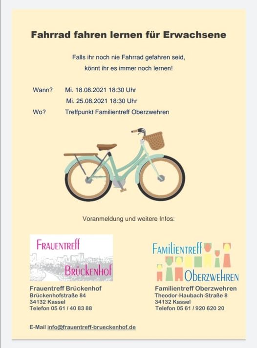 Fahrrad lernen für Erwachsene