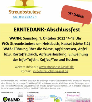 Streuobst Erntedankabschlussfestfest