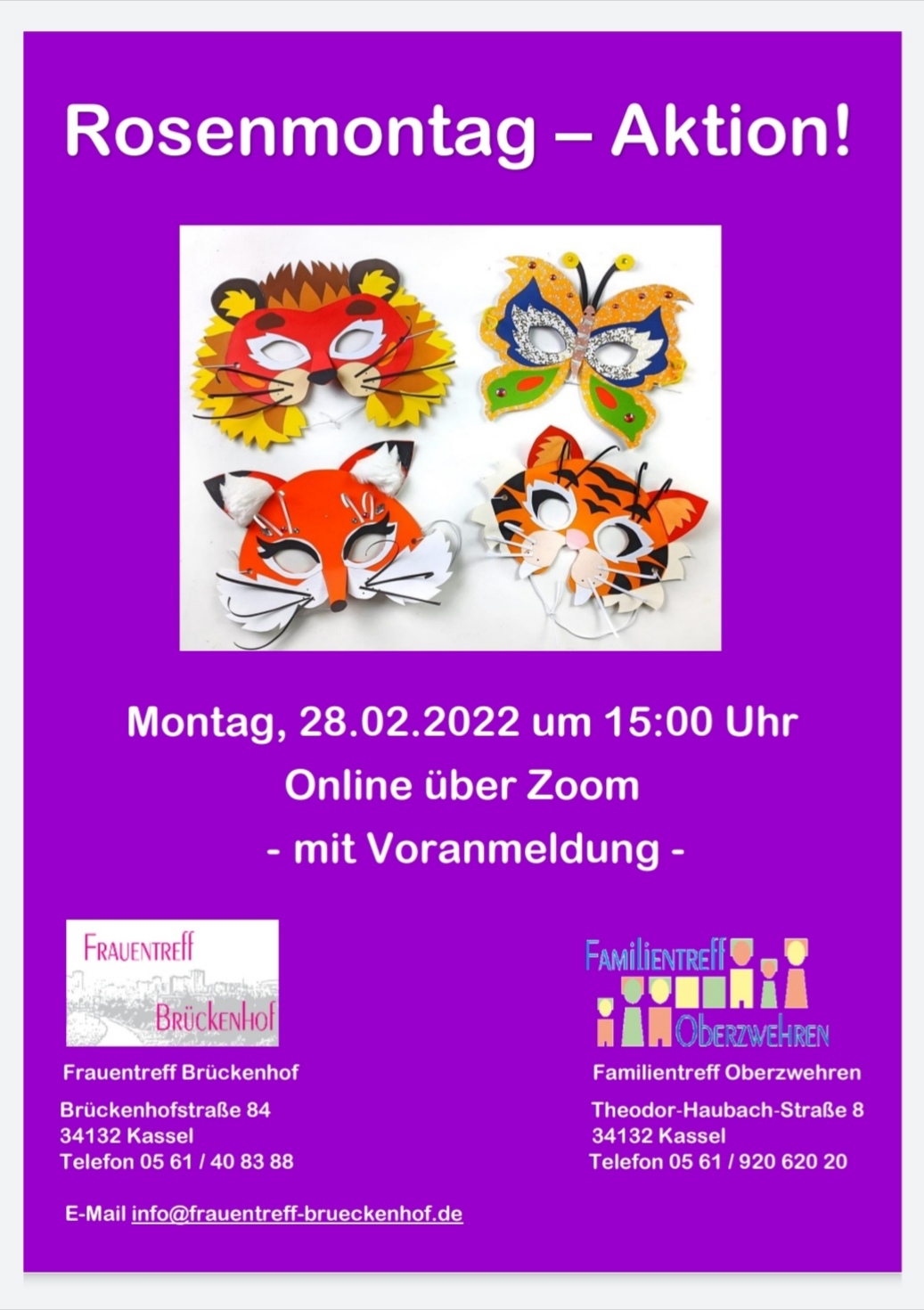 Rosenmontag-Aktion - Online über Zoom