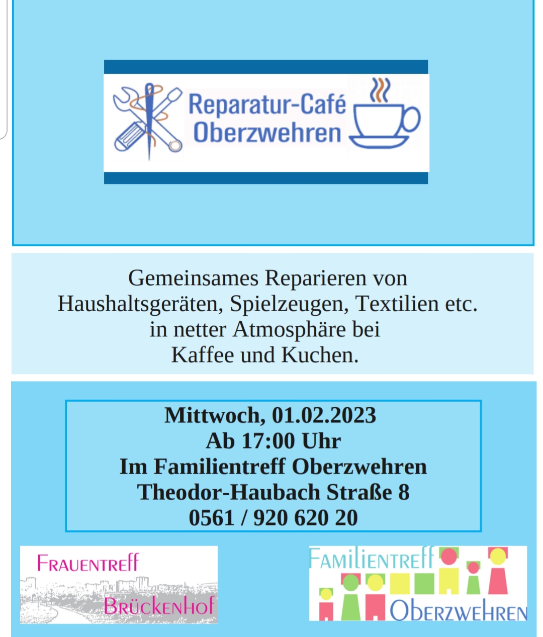 Reparaturcafe Januar 2023