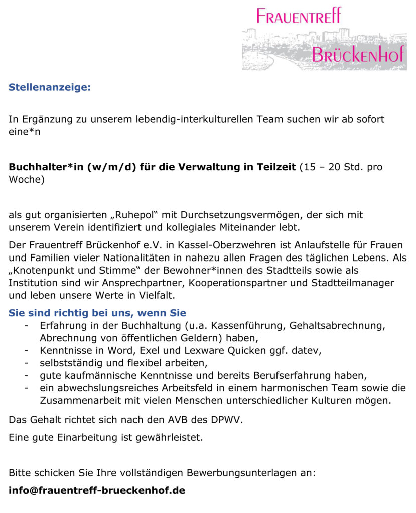 Wir suchen Buchhalter*in