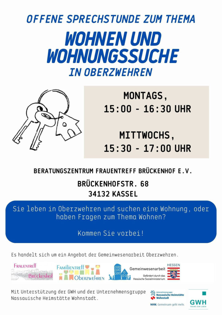 Offene Sprechstunde zum Thema Wohnen und Wohnungssuche